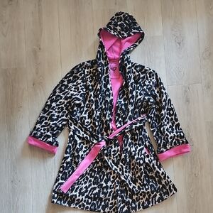 Betsey Johnson Leopard & Pink Robe